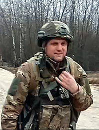 Image of a Ukrainian soldier in the field
